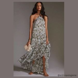 New Anthropologie Misa Halter Midi Dress - Size Large